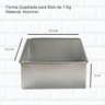 Kit Forma Bolo De 1 Kg Redondo Quadrado Retangular Coração - 4