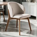 Ver imagem 4 de Kit 04 Cadeiras de Jantar e Estar Living Estofada Mia L02 Linho Champagne - Lyam Decor