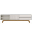 Ver imagem 1 de Rack Bancada para TV até 75" 2 Gavetas Verona Off White Matte