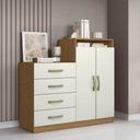 Ver imagem 2 de Comoda 4 Gavetas 2 Portas 115 Cm Londres Atacama Off White Armoveis