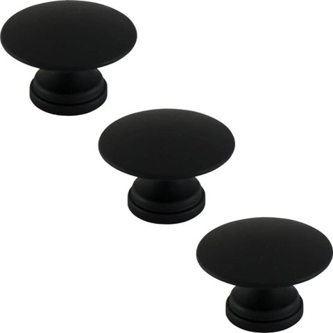 Conjunto 3 Puxadores 200 Tucson Preto Fosco Móveis Gavetas