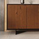 Ver imagem 6 de Aparador de Sala Buffet Preto Alto Madeira 135 Cm Prateleiras Reguláveis Arto Idimex