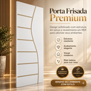 Ver imagem 3 de Porta de Madeira Moderna Pinus e MDF com Frisos:Branco