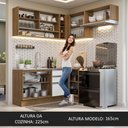Ver imagem 7 de Armário de Cozinha Completa de Canto 349cm Rustic/Branco Glamy Madesa 06