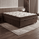 Ver imagem 1 de Cama Box Baú Casal Colchão Espuma D33 Marquês 138x188x60cm Marrom Umaflex