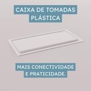 Ver imagem 6 de Plataforma Dupla Retangular Smart Inicial Moderno MDP 100cm Branco Gebb Work