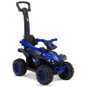 Mini Quadriciclo Infantil Passeio com Empurrador Luz e Som Azul