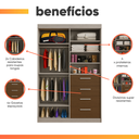 Ver imagem 5 de Modulo Ja Georgia Guarda-roupa Avelã/jequitibá