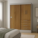 Ver imagem 3 de Modulo Ja Georgia Guarda-roupa Avelã/jequitibá