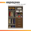 Ver imagem 6 de Modulo Ja Georgia Guarda-roupa Avelã/jequitibá