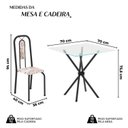 Ver imagem 3 de Conjunto Sala de Jantar com 4 Cadeiras Lívia Preto/Bege