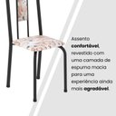Ver mais imagens de Conjunto Sala de Jantar com 4 Cadeiras Lívia Preto/Bege