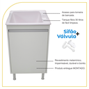 Ver imagem 3 de Balcão de Lavanderia 100% Mdf com Tanque de Marmorite 30lt