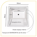 Ver imagem 4 de Balcão de Lavanderia 100% Mdf com Tanque de Marmorite 40lt