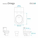 Ver imagem 3 de Assento Sanitário Laqueado Soft Close Omega Branco para vaso Deca