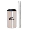 Copo Cuia Tereré Inox Redondo Cavalo + Bomba Inox 21cm - 1