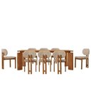Ver imagem 2 de Mesa de Jantar Nala 220cm Madeira Tampo Laminado 8 Cadeira Nala Milano Imbuia Natural
