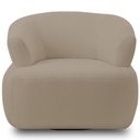 Ver imagem 2 de Kit 02 Poltronas Giratória Orgânica para Sala Living Florea M05 Bouclê Bege - Lyam Decor