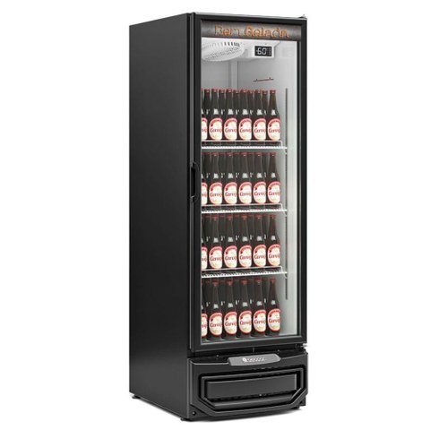 Cervejeira Vertical com Porta de Vidro Gcb57v Gelopar Expositor 578 Litros Preto 110v