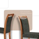 Ver imagem 5 de Mesa Noronha 180cm Tampo Laminado Barril com 6 Cadeiras Livi Jade Imbuia Natural