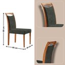 Ver imagem 3 de Mesa Noronha 180cm Tampo Laminado Barril com 6 Cadeiras Livi Jade Imbuia Natural