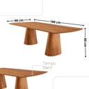 Ver imagem 4 de Mesa Noronha 180cm Tampo Laminado Barril com 6 Cadeiras Livi Jade Imbuia Natural