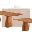 Ver imagem 6 de Mesa Noronha 180cm Tampo Laminado Barril com 6 Cadeiras Livi Jade Imbuia Natural
