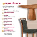 Ver imagem 7 de Mesa Noronha 180cm Tampo Laminado Barril com 6 Cadeiras Livi Jade Imbuia Natural