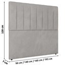 Ver imagem 3 de Cabeceira Cama Box Casal Queen Size Ivana 160cm Veludo Prata