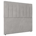 Ver imagem 1 de Cabeceira Cama Box Casal Queen Size Ivana 160cm Veludo Prata