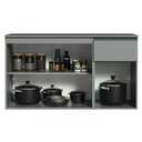 Ver imagem 6 de Balcão Gabinete de Pia Cozinha 3 Portas 1 Gaveta Suspenso Cinza Nice Madesa