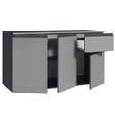 Ver imagem 7 de Balcão Gabinete de Pia Cozinha 3 Portas 1 Gaveta Suspenso Cinza Nice Madesa