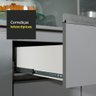 Balcão Gabinete de Pia Cozinha 3 Portas 1 Gaveta Suspenso Cinza Nice Madesa - 8