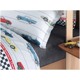 Jogo De Lençol Karsten Percal 100% Algodão Carros Casal - 1