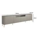 Ver imagem 2 de Rack com 4 Portas Lisas 220cm para Sala 100% Mdf Pés Metal