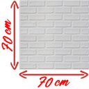 Ver imagem 3 de Kit 4 Painel 3D Auto Adesivo Tijolo À Vista Branco 70x70cm