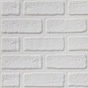Ver imagem 2 de Kit 4 Painel 3D Auto Adesivo Tijolo À Vista Branco 70x70cm