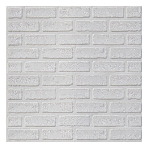 Kit 4 Painel 3D Auto Adesivo Tijolo À Vista Branco 70x70cm