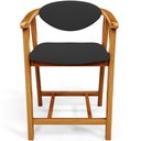 Ver imagem 3 de Kit 05 Banquetas Baixa para Cozinha Sala Jantar Bancada Cecília L02 Suede Preto - Lyam Decor