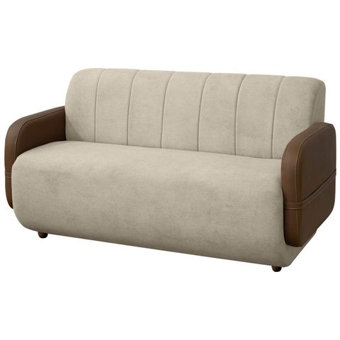 Sofá Orgânico Curvo Malbec 2 Lugares 130cm Bouclê Facto - Sofa Store:bouclê Bege