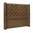 Ver imagem 1 de Cabeceira Decorativa Queen Size 1,84M Loewe Suede Caramelo - Gran Belo