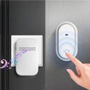 Ver mais imagens de Campainha sem Fio Autoalimentada com 38 Toques e Alcance 150m - Branco