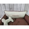 Cama G Bege e Marrom Pet Colchão para Cachorro G Caminha Caes e Gatos Personalizada com Nomes - 4