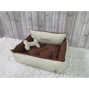 Ver imagem 3 de Cama G Bege e Marrom Pet Colchão para Cachorro G Caminha Caes e Gatos Personalizada com Nomes