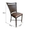 Kit 4 Cadeiras Sala Jantar em Alumínio Marrom - 4