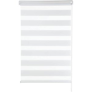 Persiana Cortina para Janela Tecido Zebra 120x160 Evolux Branca