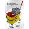 Balde Espremedor para MOP Úmido Doblô 20 L FLEX VERMELHO + Mop completo + Refil Bralimpia - 2