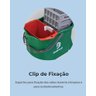 Balde Espremedor para MOP Úmido Doblô 20 L FLEX VERMELHO + Mop completo + Refil Bralimpia - 4