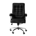 Ver imagem 2 de Cadeira de Escritório Big Presidente Pu Preta Base Giratória Cromada Altura Ajustável