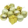 Kit 33 Pçs Enfeite Tubo Natalino Árvore de Natal Dourado 5cm - 1
